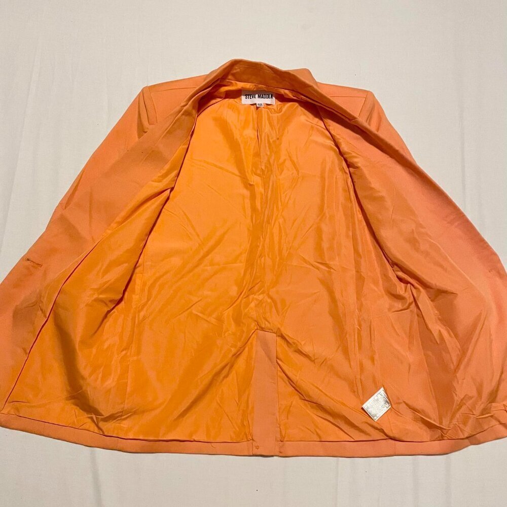 Steve Madden Kaira Blazer Womens XS Orange Suit Jacket - Picture 10 of 16